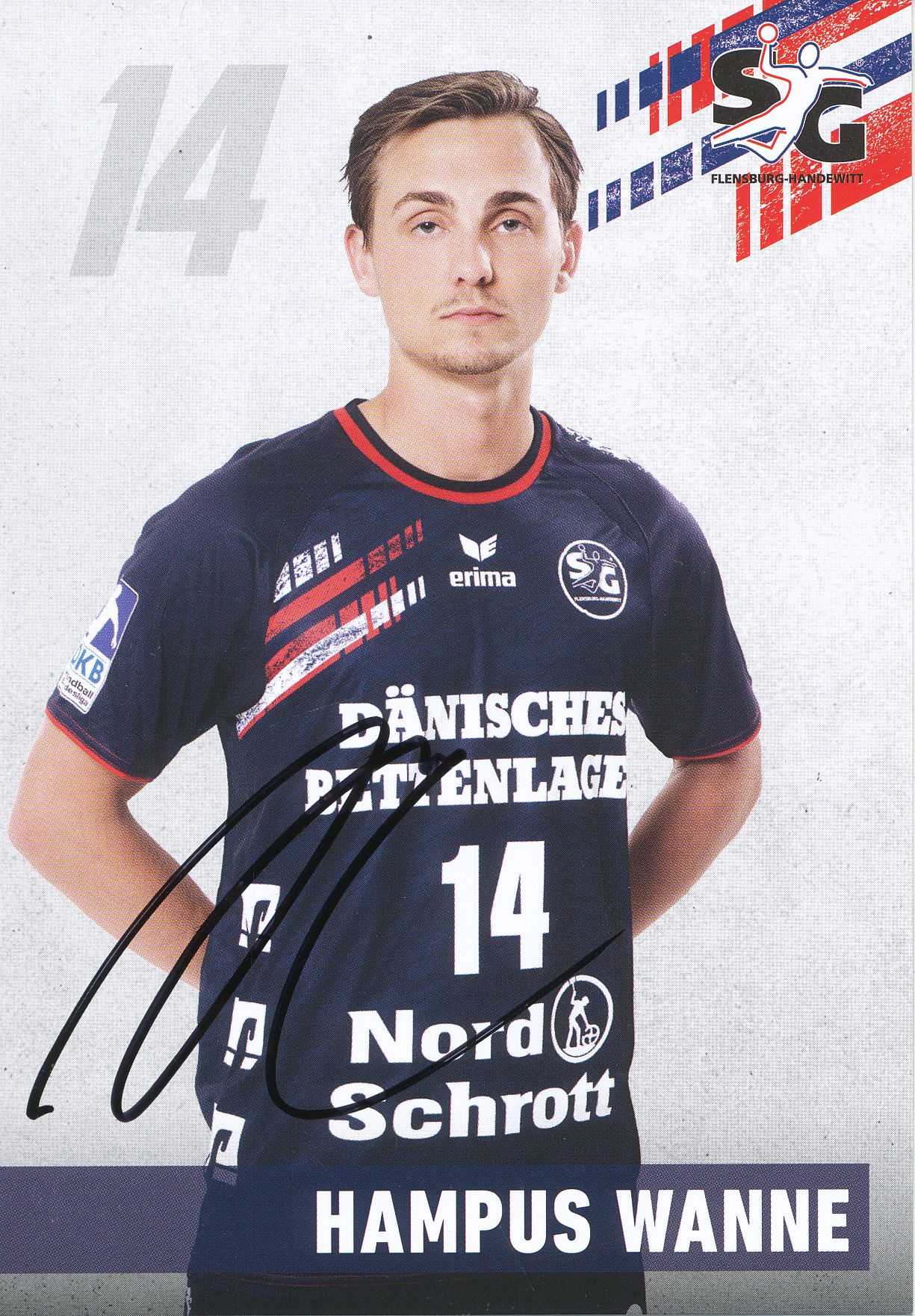 Kelocks Autogramme Hampus Wanne SG Flensburg Handewitt Handball Autogrammkarte original signiert online kaufen