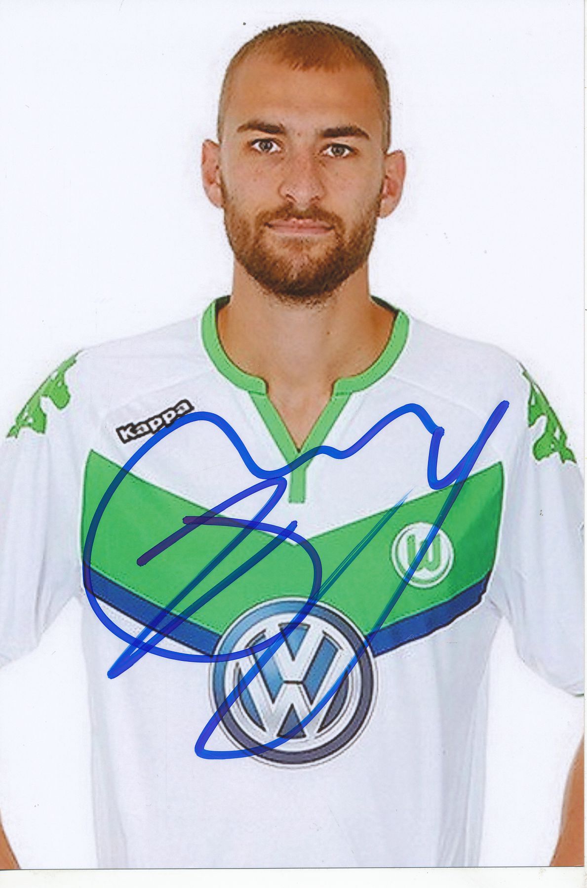 Bas Dost Autogrammkarte VFL Wolfsburg 2012-13 Original Signiert 