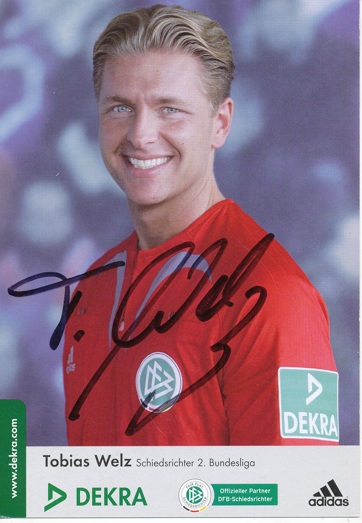 Tobias Welz Autogrammkarte DFB Schiedsrichter Original Signiert A 133437 
