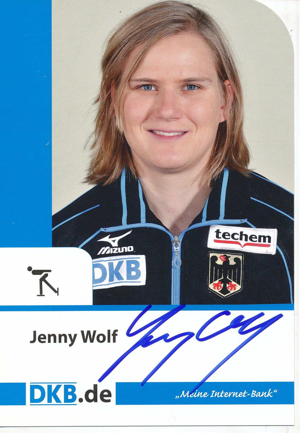 Jenny Wolf Autogrammkarte Original Signiert Eisschnellauf A 166783 