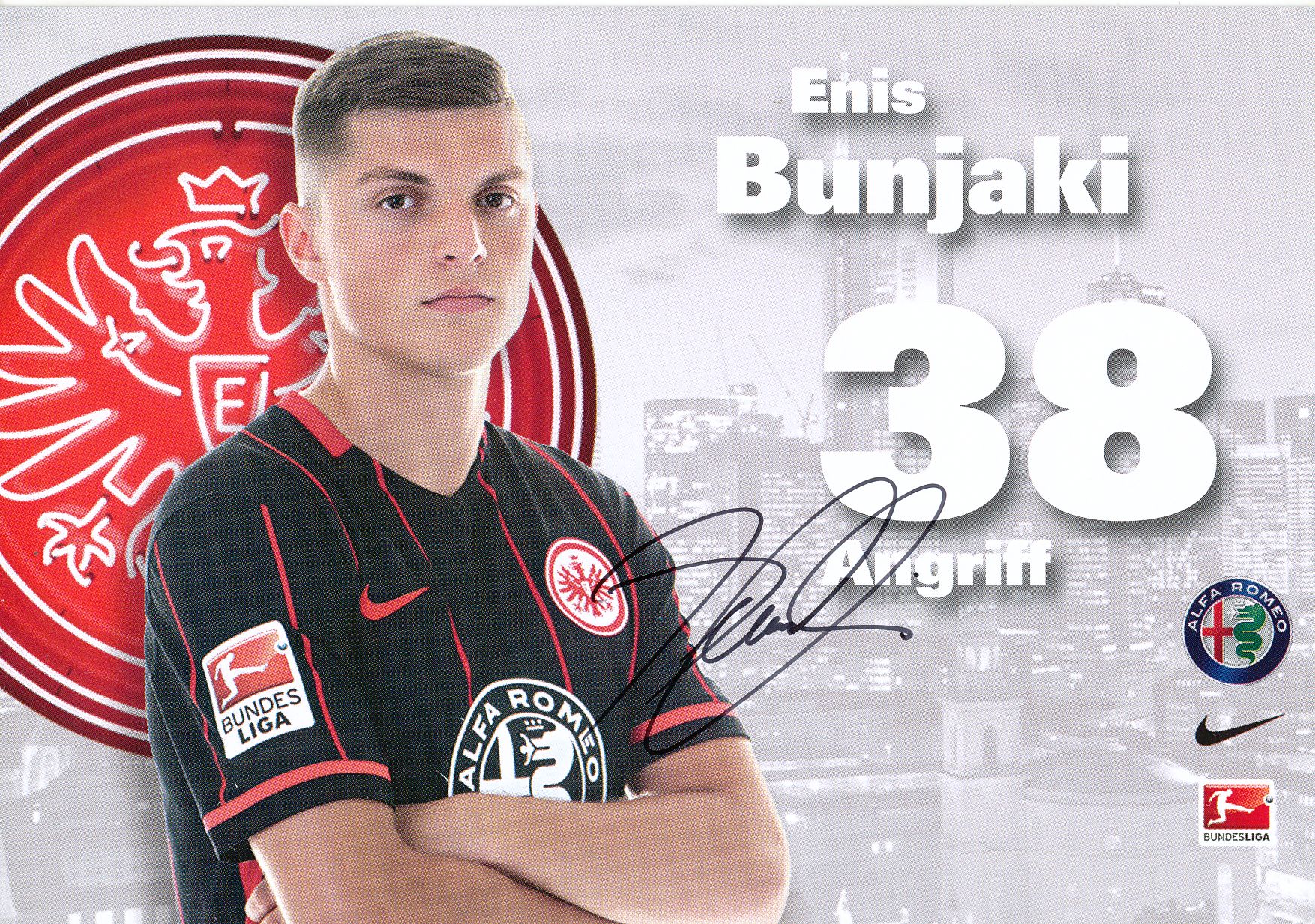 #59# SALE AK Eintracht Frankfurt Autogrammkarten 2016-17 original signiert Rebic 