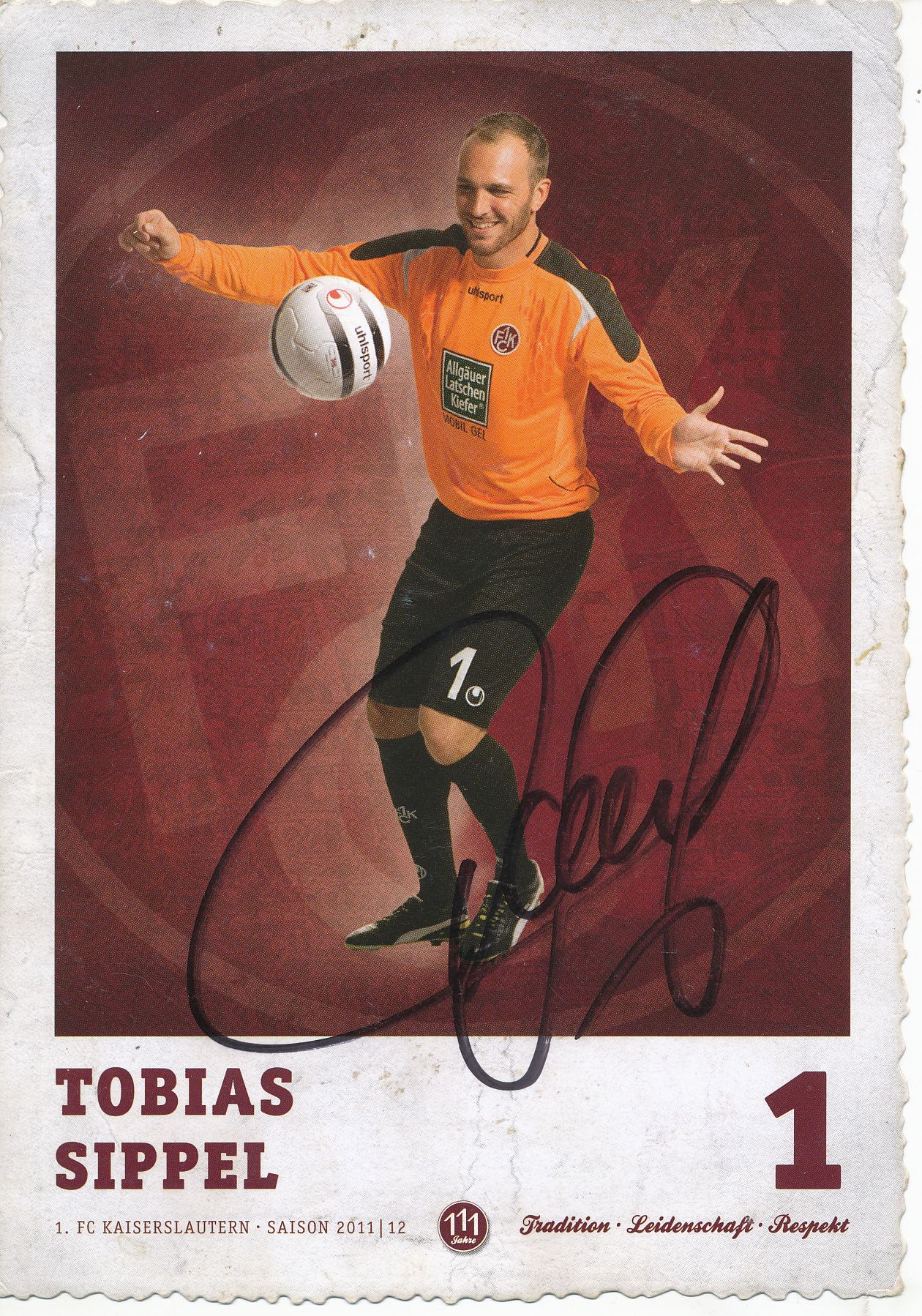 Tobias Werner Autogrammkarte FC Augsburg 2011-12 Original Signiert