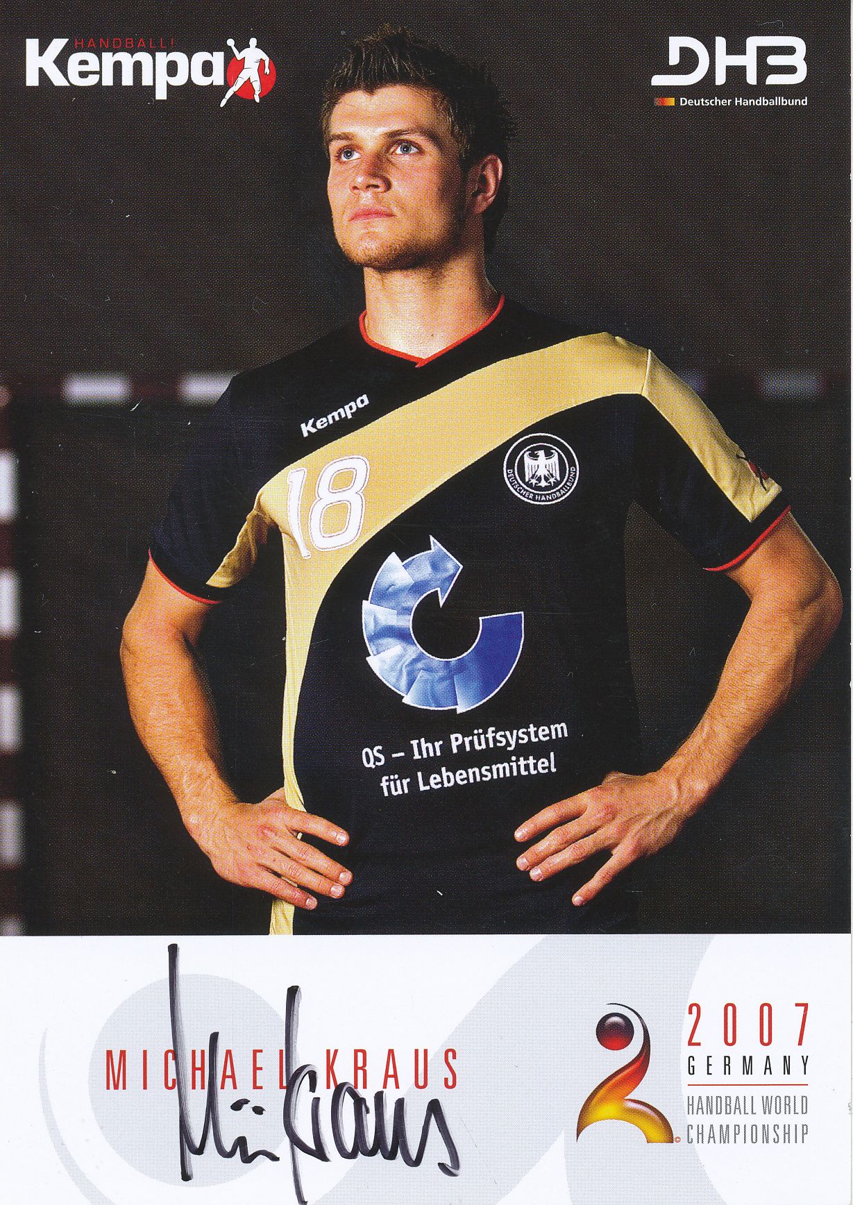 52350 Michael Kraus FA Göppingen Handball original signierte Autogrammkarte 