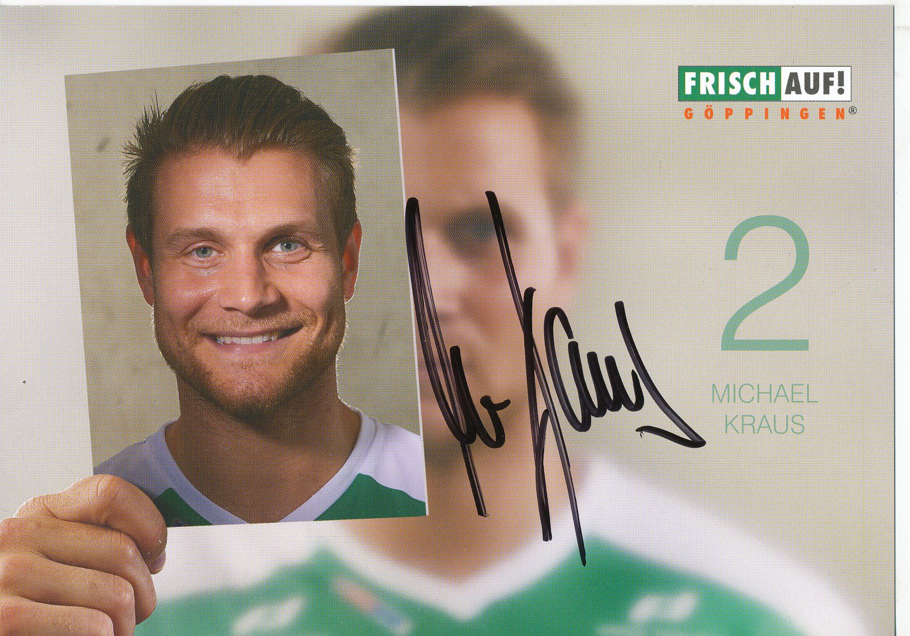 52350 Michael Kraus FA Göppingen Handball original signierte Autogrammkarte