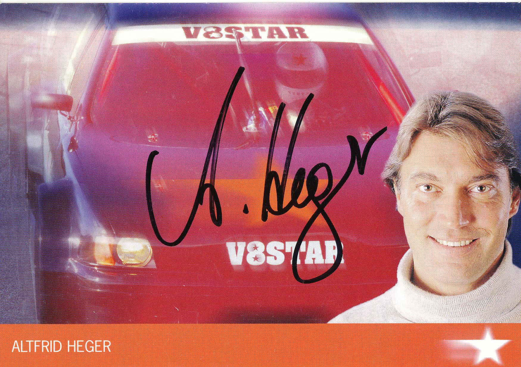 A 210300 Altfrid Heger Autogrammkarte Original Signiert Motorsport