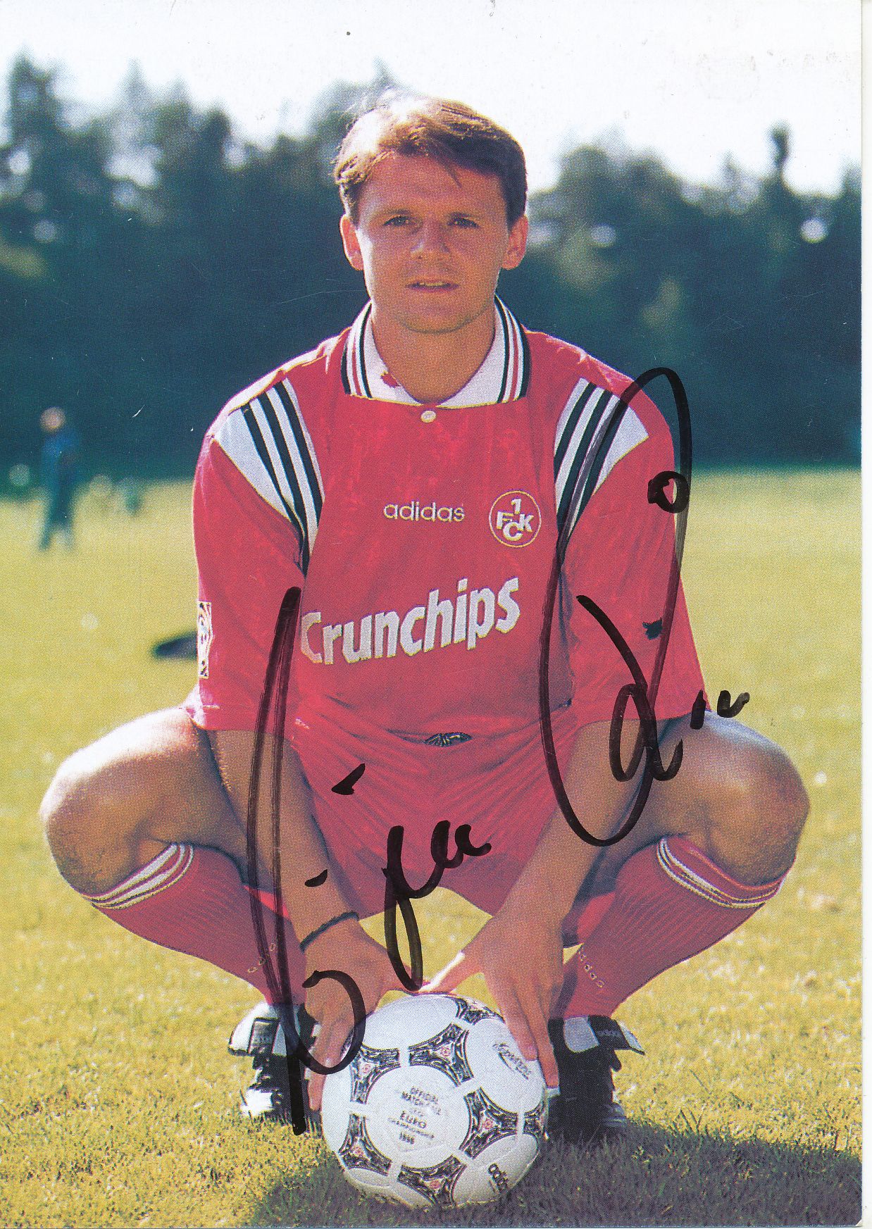 Jürgen Rische Autogrammkarte 1 FC Kaiserslautern 1997-98   Original Signiert