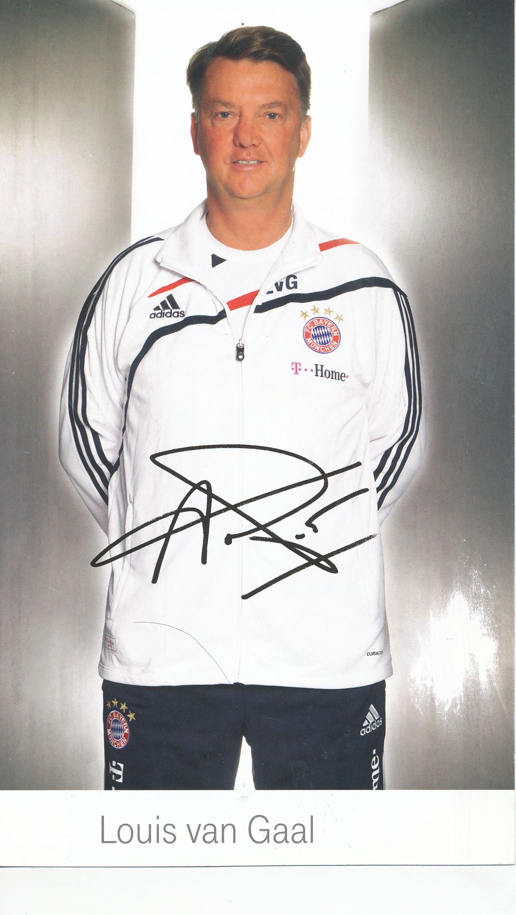 Louis van Gaal Autogrammkarte Bayern München 2010-11 Original Signiert 
