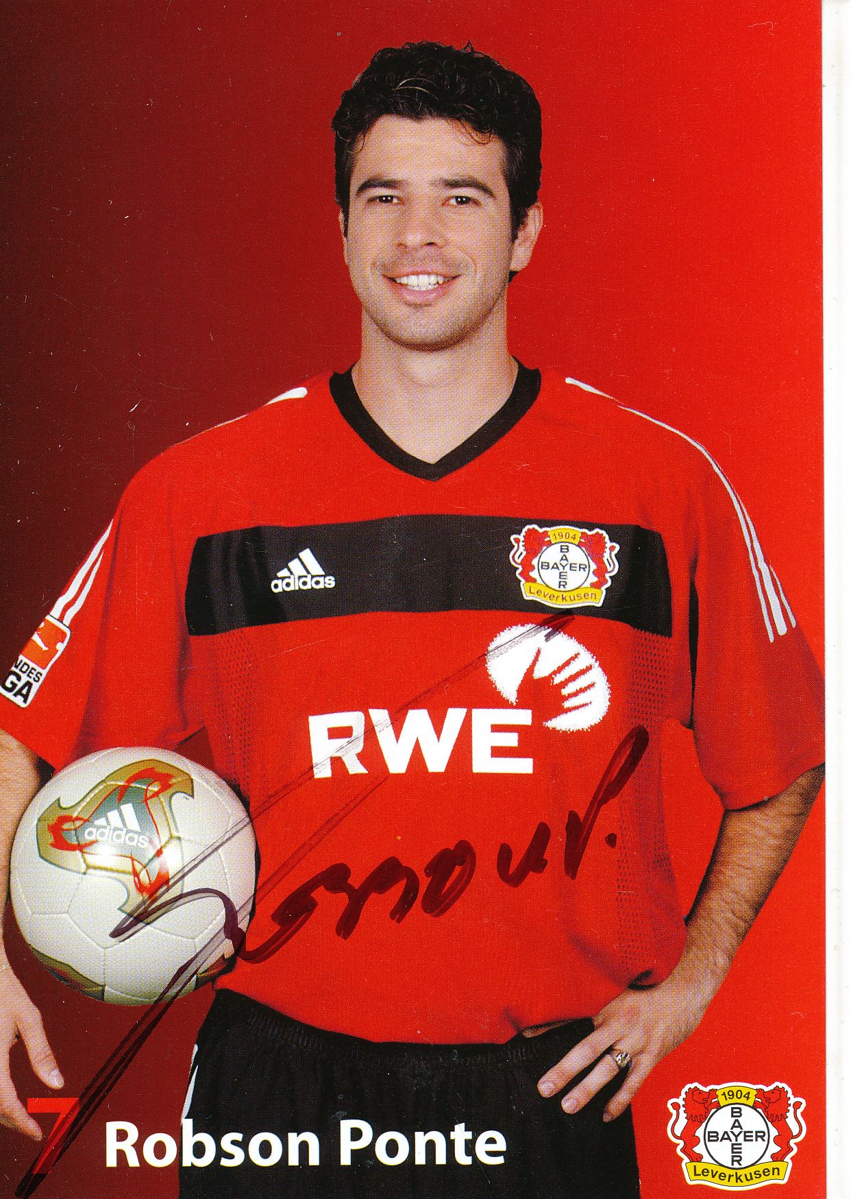 A 67755 Robson Ponte Autogrammkarte Bayer Leverkusen 2000-01 Original Signiert 