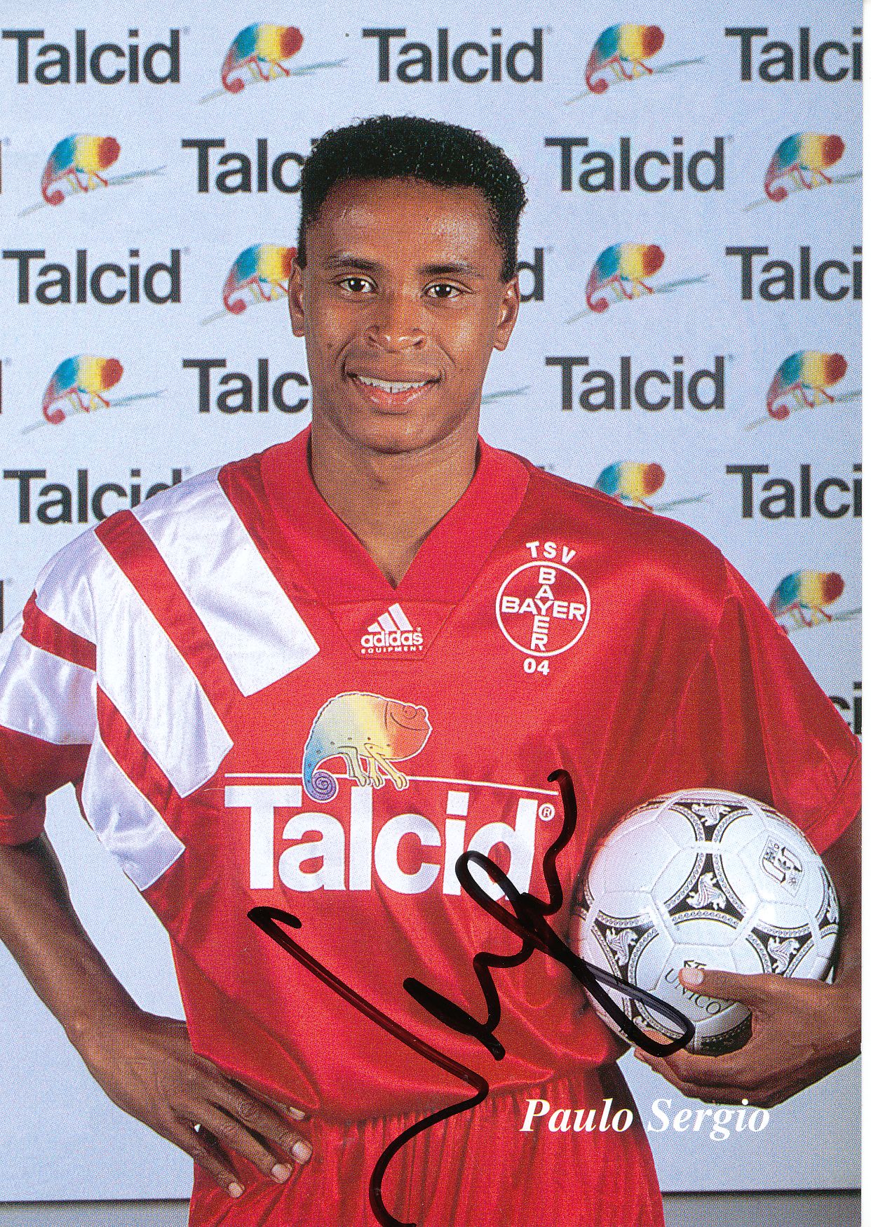 Paulinho Autogrammkarte Bayer Leverkusen 2019-20 Original Signiert