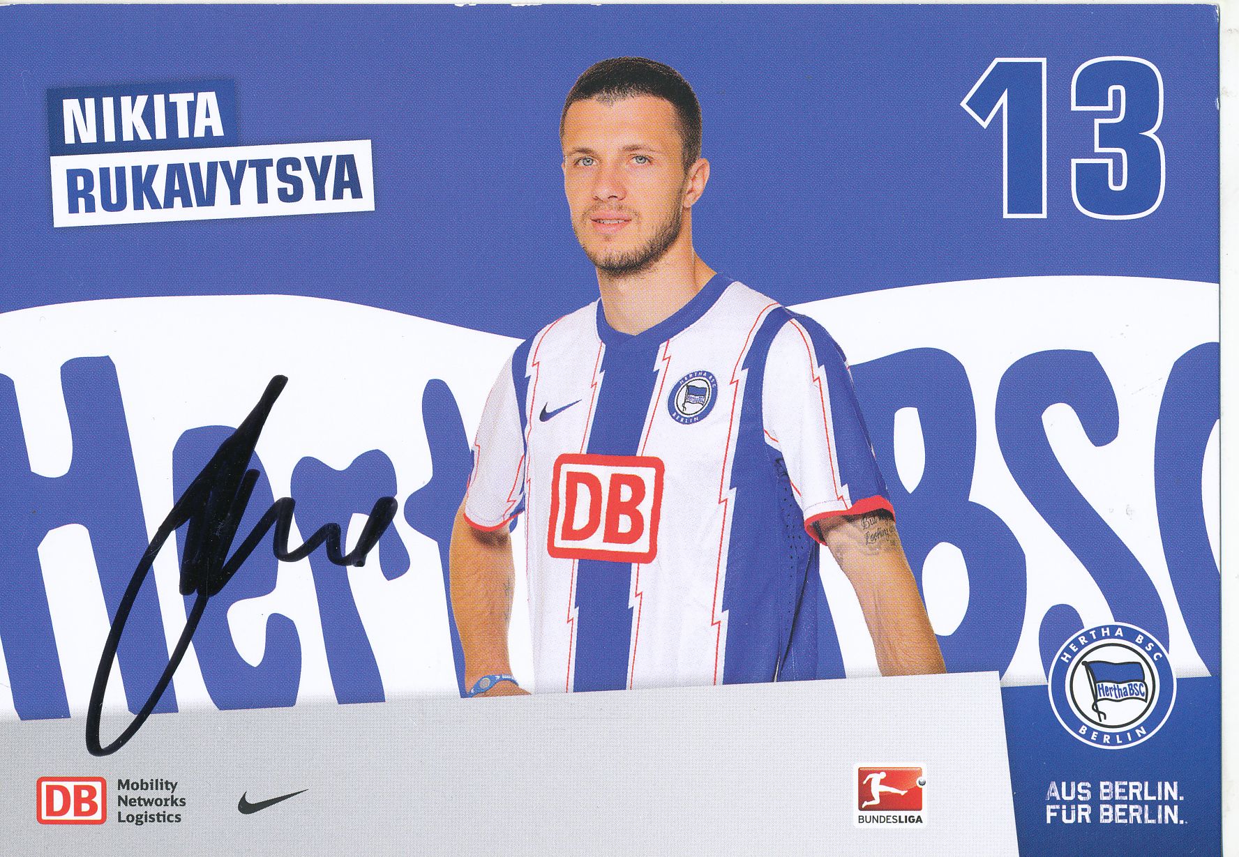 Hertha BSC Berlin Autogrammkarte 2013-14 original signiert 1 AK aussuchen 