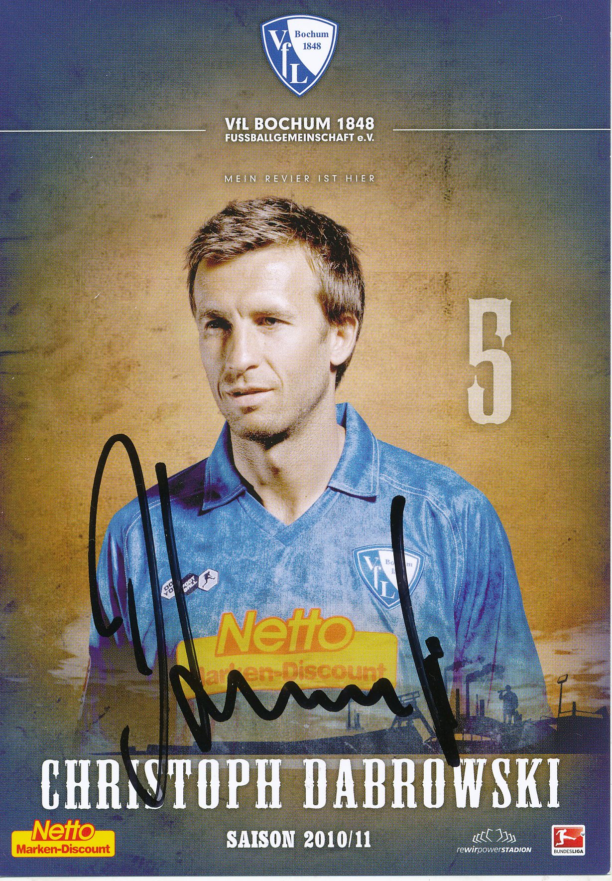 66944 Christoph Dabrowski VFL Bochum 09-10 original signierte Autogrammkarte 