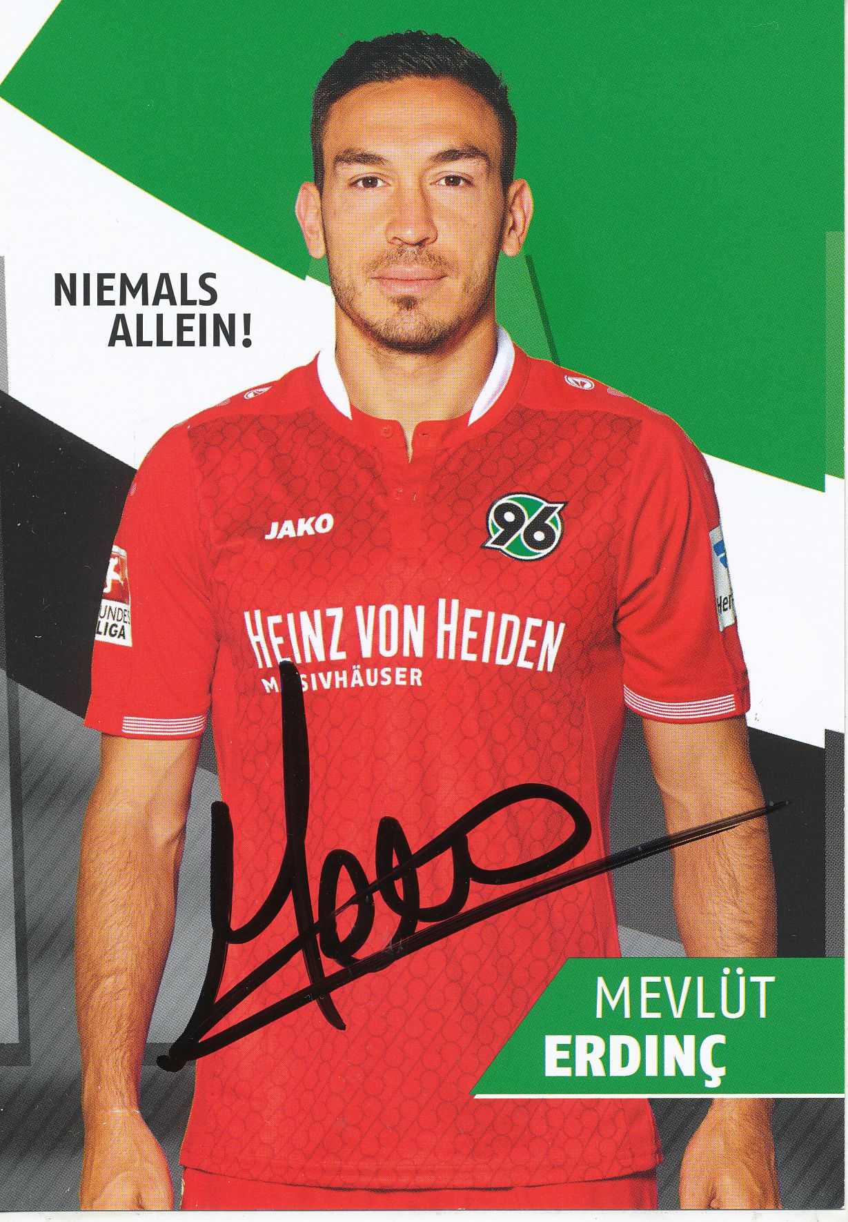 Saison 2015/2016 39 + Hannover 96 Original Autogrammkarte Mevlüt Erdinc 