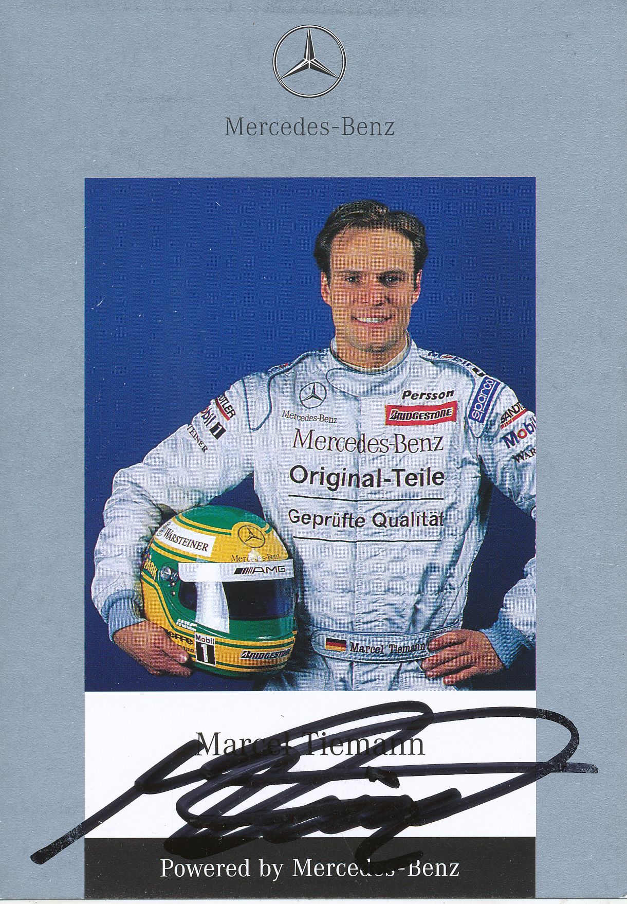 Marcel Tiemann  Mercedes Autogrammkarte Druck signiert 364010 