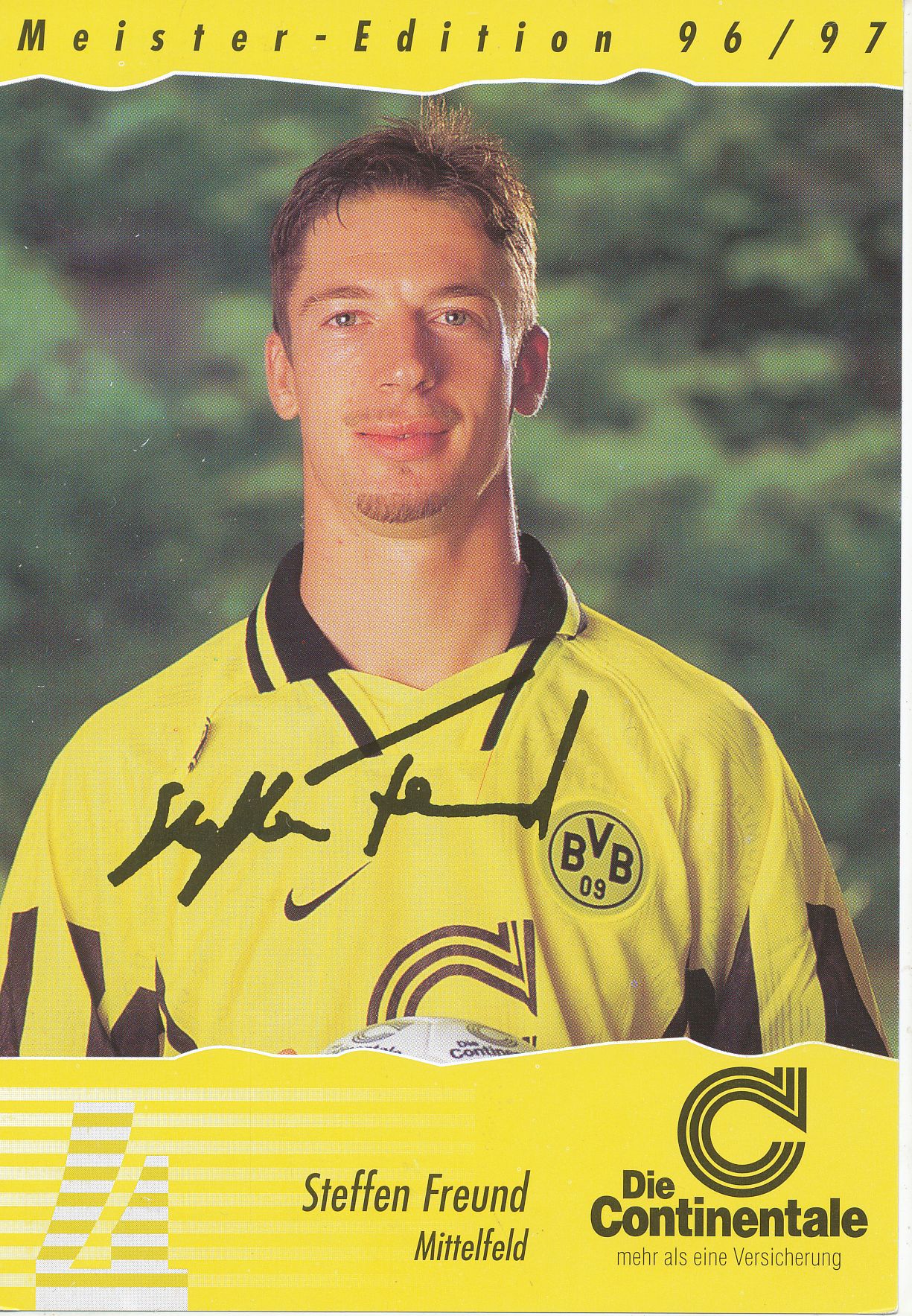 Steffen Freund DFB Autogrammkarte 1998 Druck 