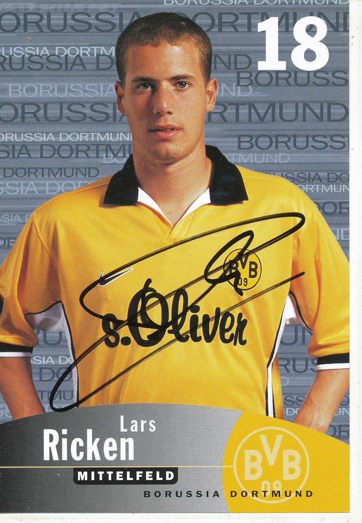 Lars Ricken Autogrammkarte Borussia Dortmund 1999-00 2 A 69476 Karte Original 