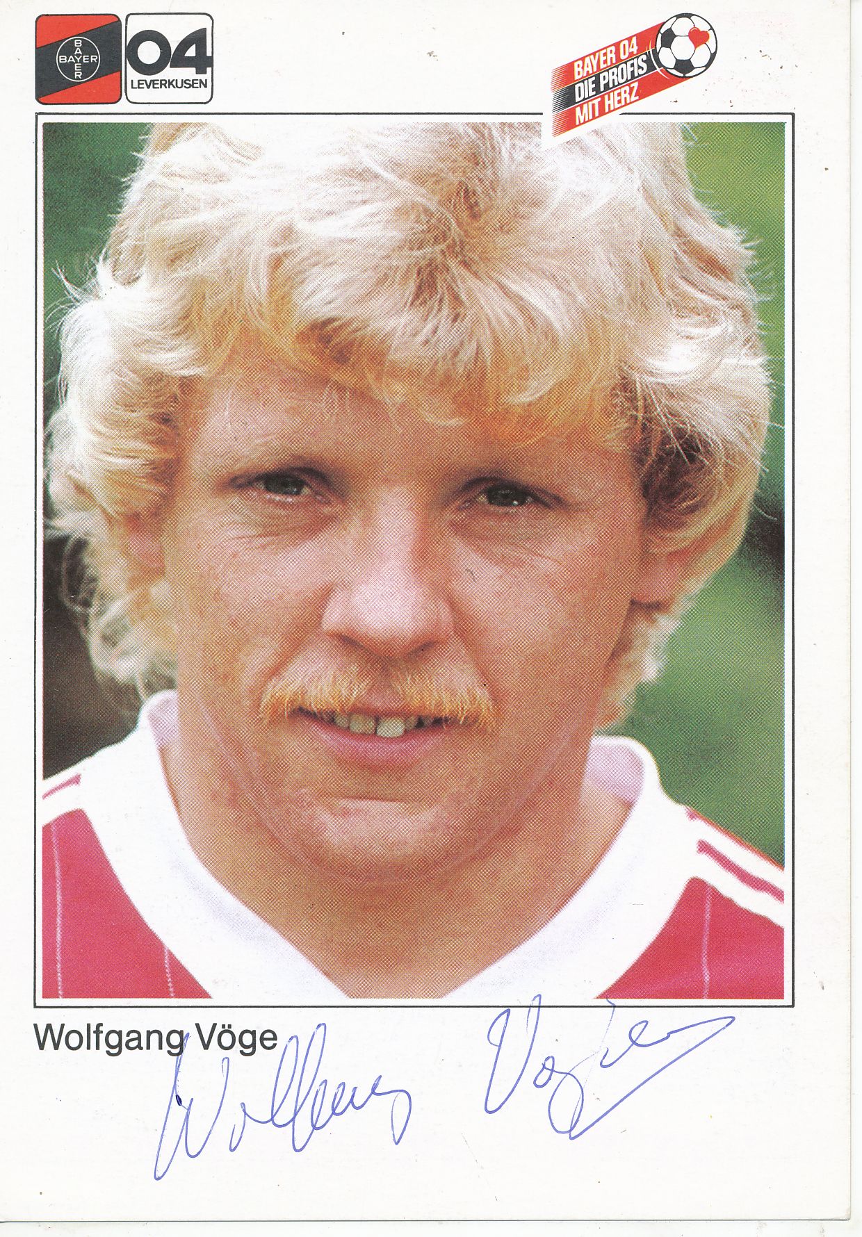 Wolfgang Vöge Autogrammkarte Bayer Leverkusen 1983-84 Original A 194898 