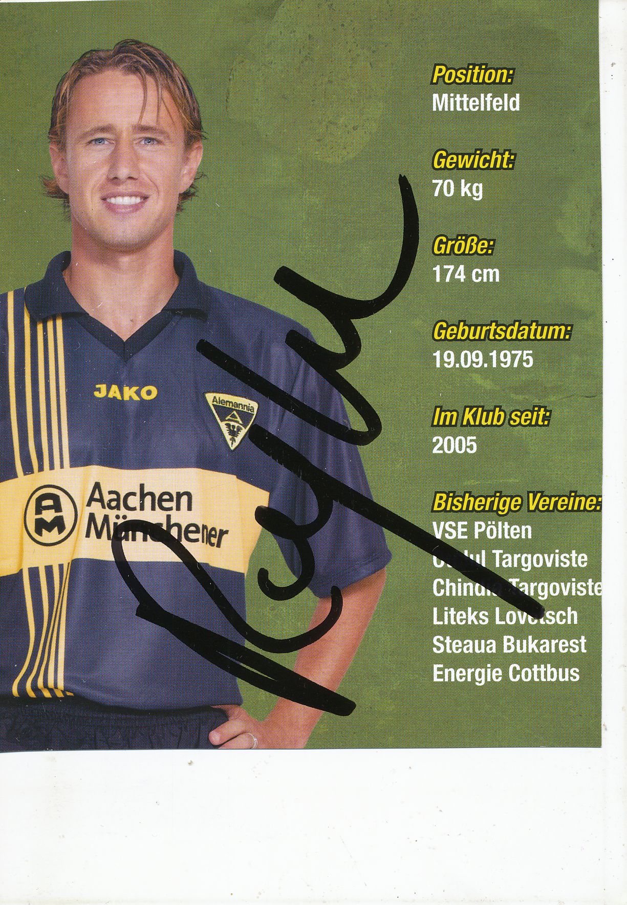 Vincent Boesen Autogrammkarte Alemannia Aachen 2019-20 Original Signiert 