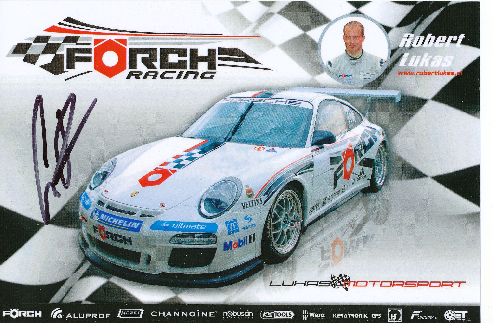 62682 Robert Lukas Motorsport original signierte Autogrammkarte Übergröße