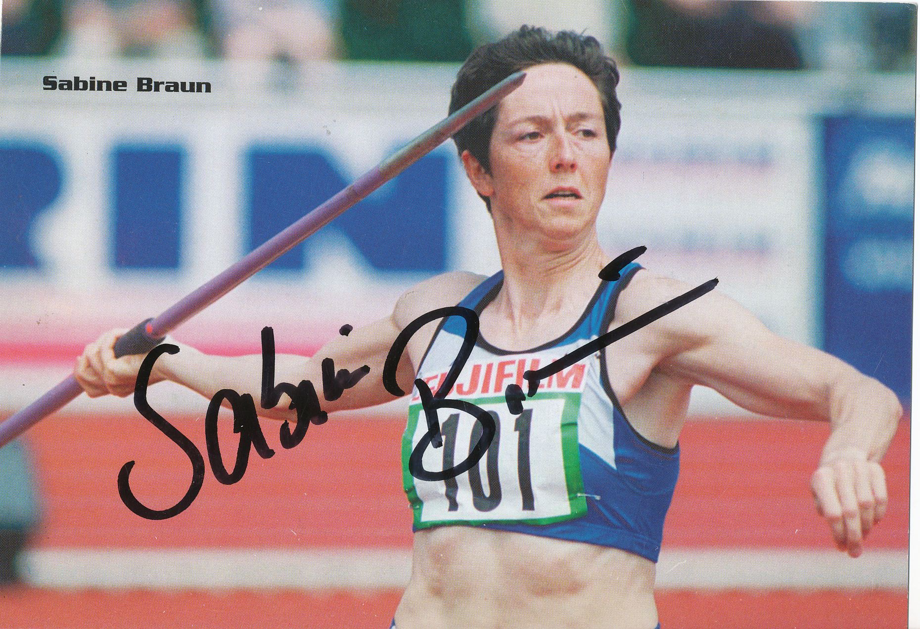 Sabine Braun  Leichtathletik  Autogrammkarte original signiert 328237 