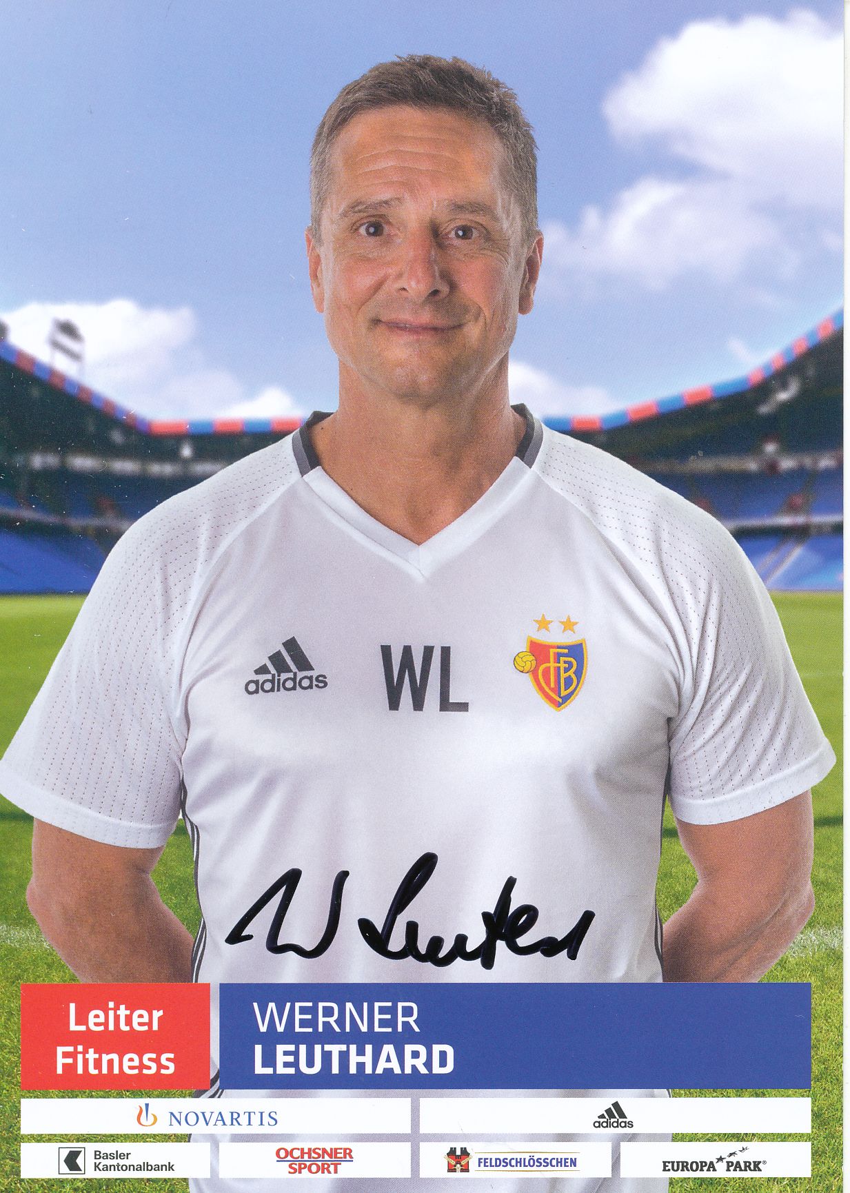 Werner Leuthard Autogrammkarte FC Basel 2016-17 Original Signiert+A 156506 