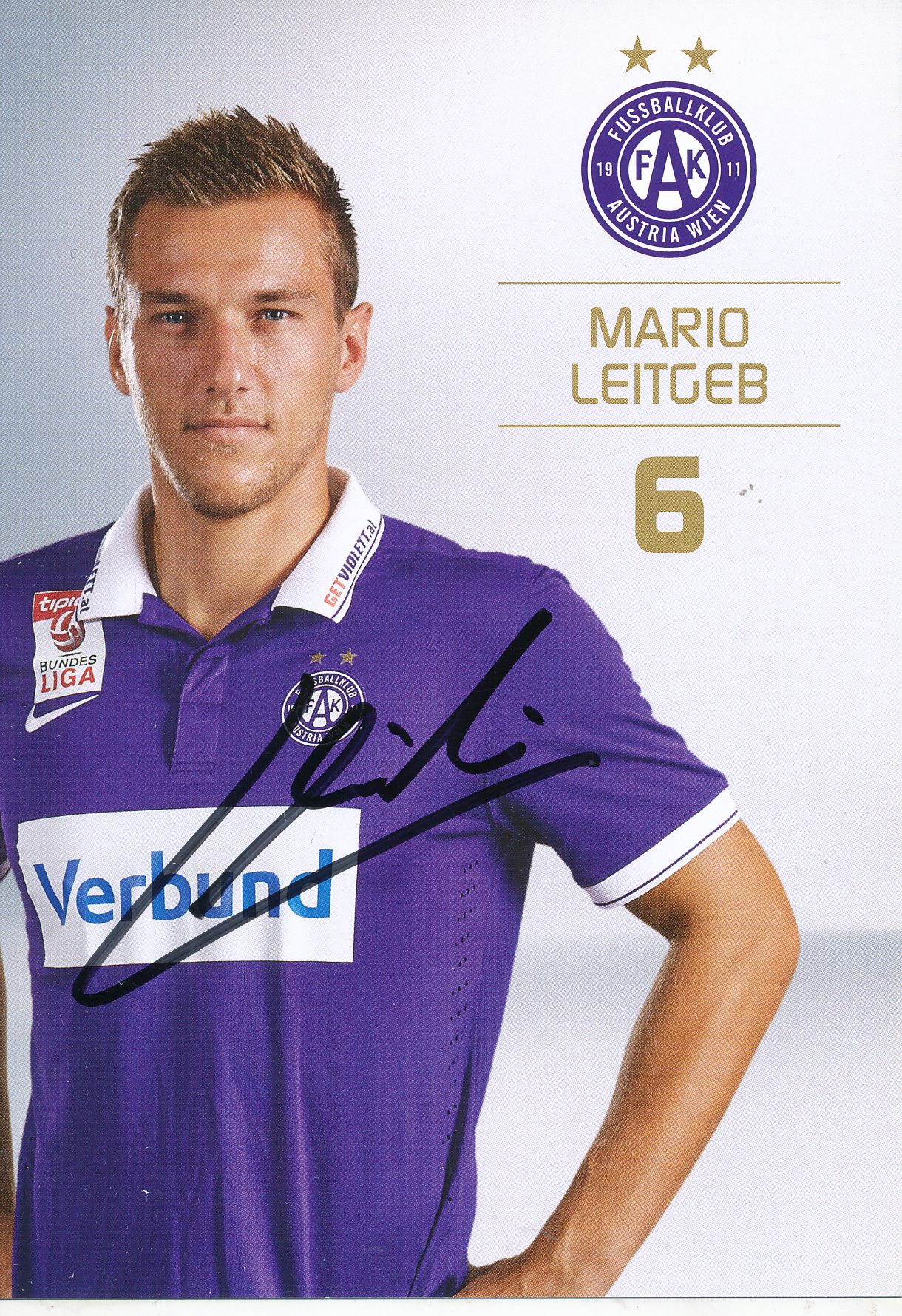 Kelocks Autogramme | Mario Leitgeb Austria Wien 2015/2016 Fußball  Autogrammkarte original signiert | online kaufen
