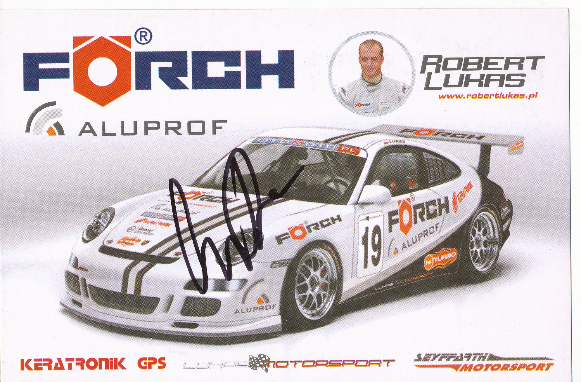 62682 Robert Lukas Motorsport original signierte Autogrammkarte Übergröße