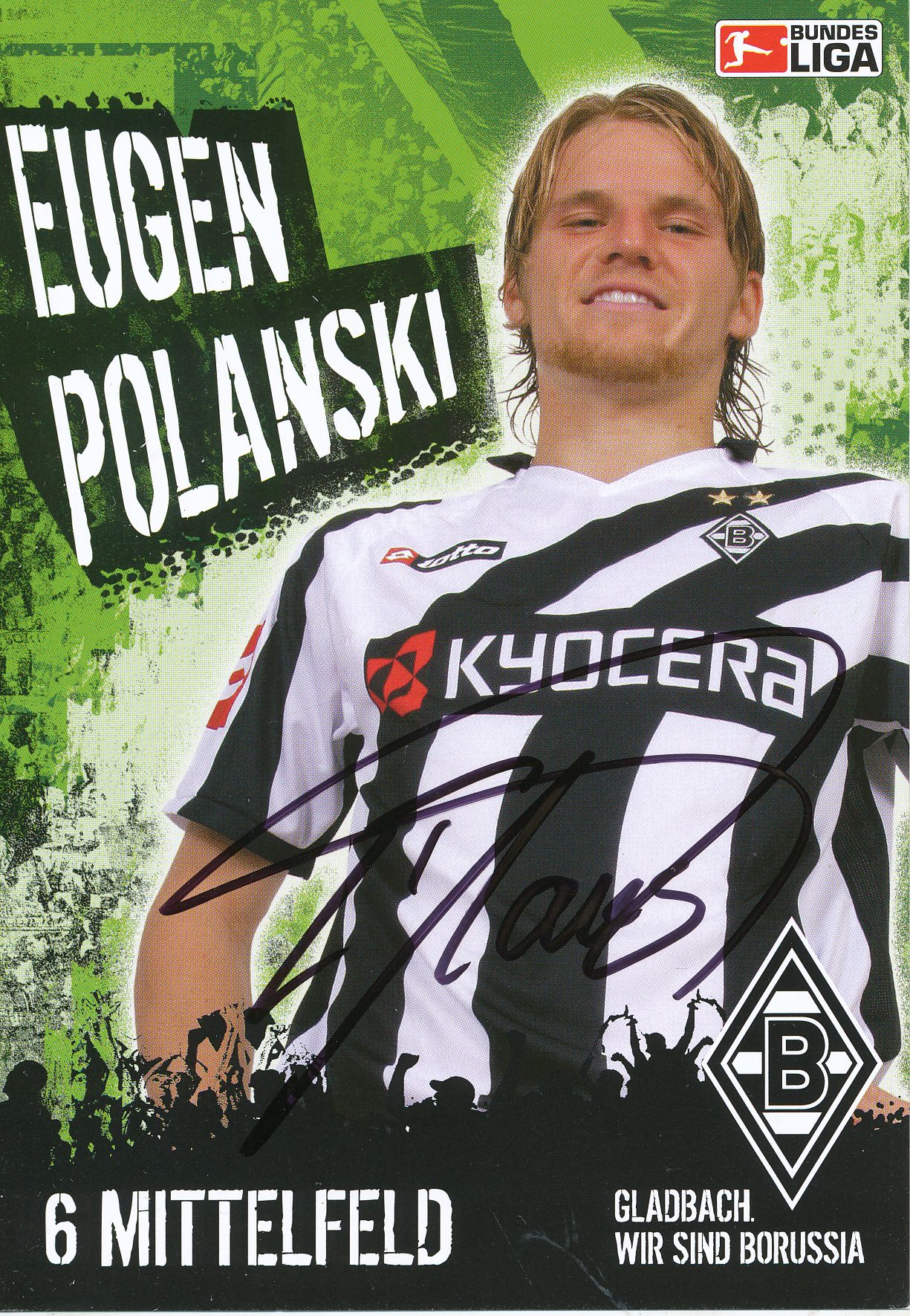 Eugen Polanski Autogrammkarte Borussia Mönchengladbach 2005-06 Original+A 143611 