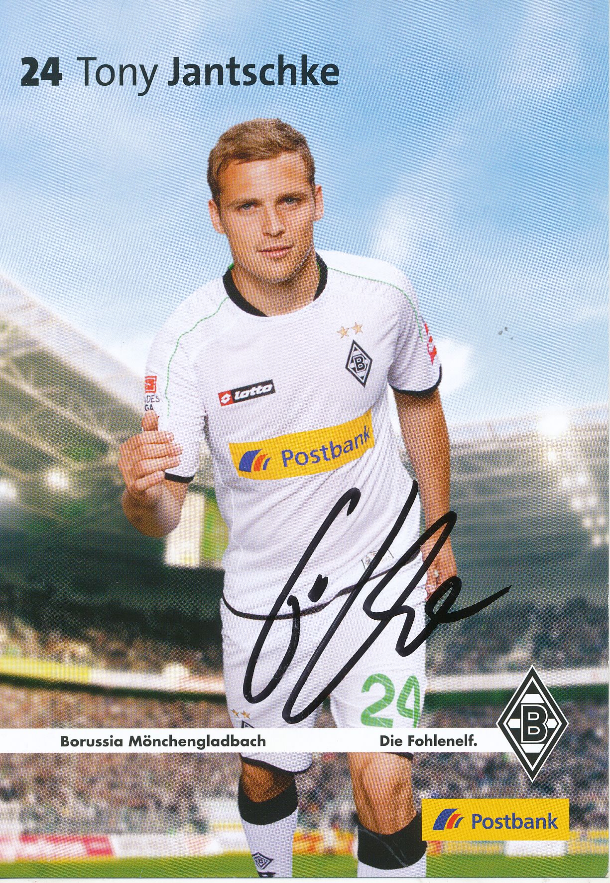 Tony Jantschke Autogrammkarte Borussia Mönchengladbach 2013-14 Original+A 179046 
