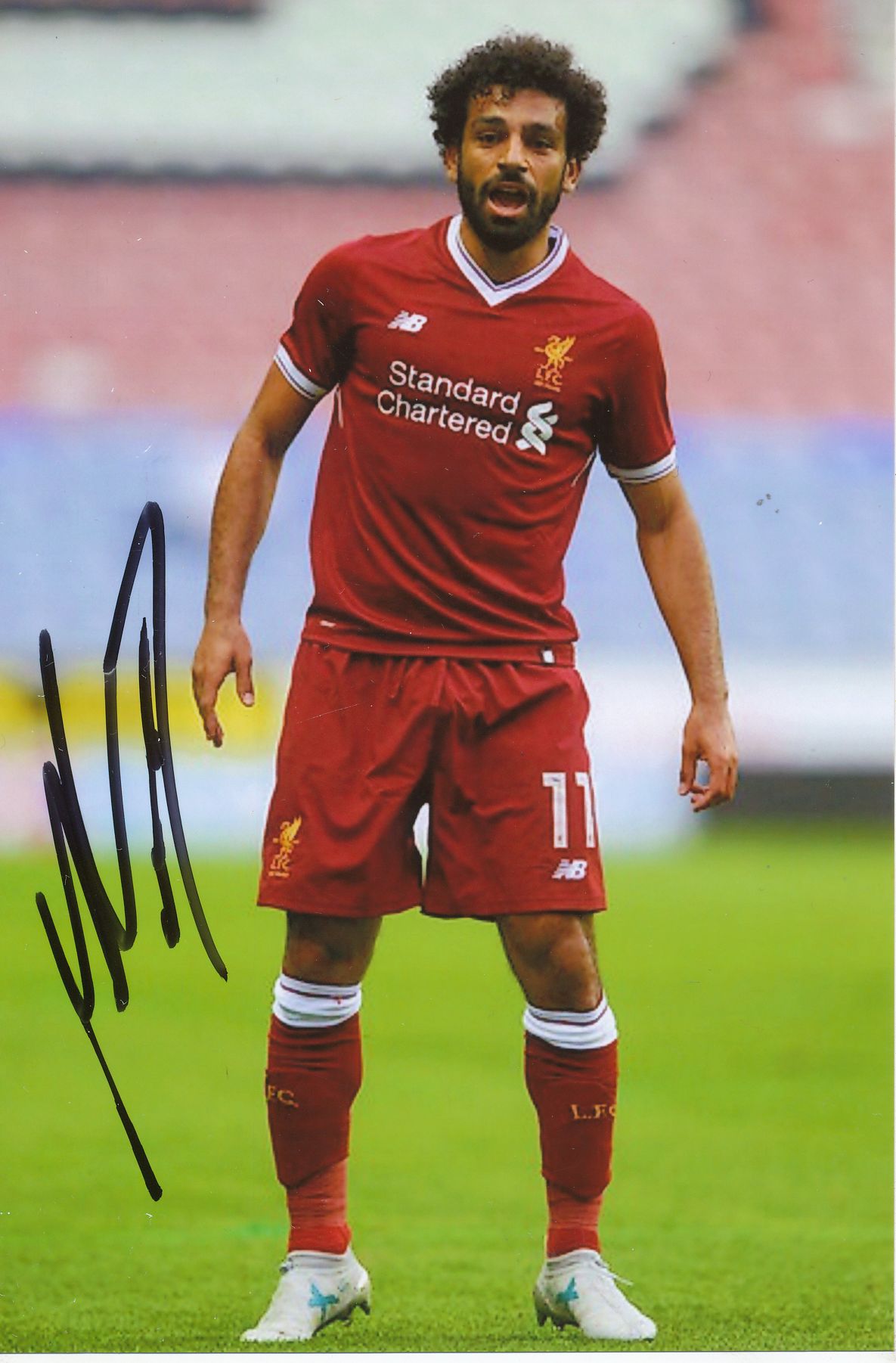 Kelocks Autogramme | Mo Salah FC Liverpool Fußball Autogramm Foto