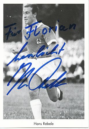 Hans Rebele Autogrammkarte TSV 1860 München Spieler 60er Jahre Original Signiert 