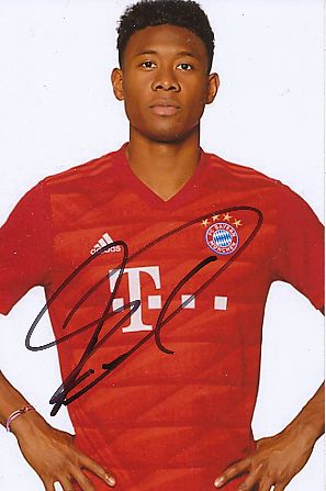 David Alaba Autogrammkarte Bayern München 2018-19 Original Signiert 