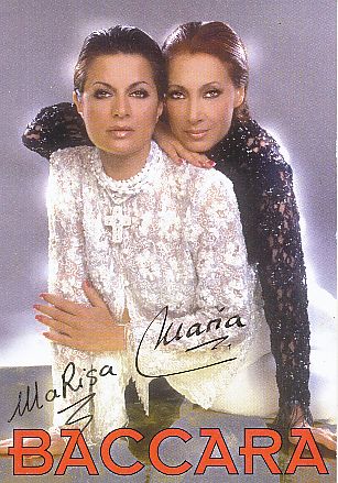 Baccara Disco-Duo Autogrammkarte orig signiert 3922 