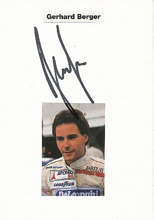 AUT / McLaren Senna Autogramm Karte Gerhard BERGER 