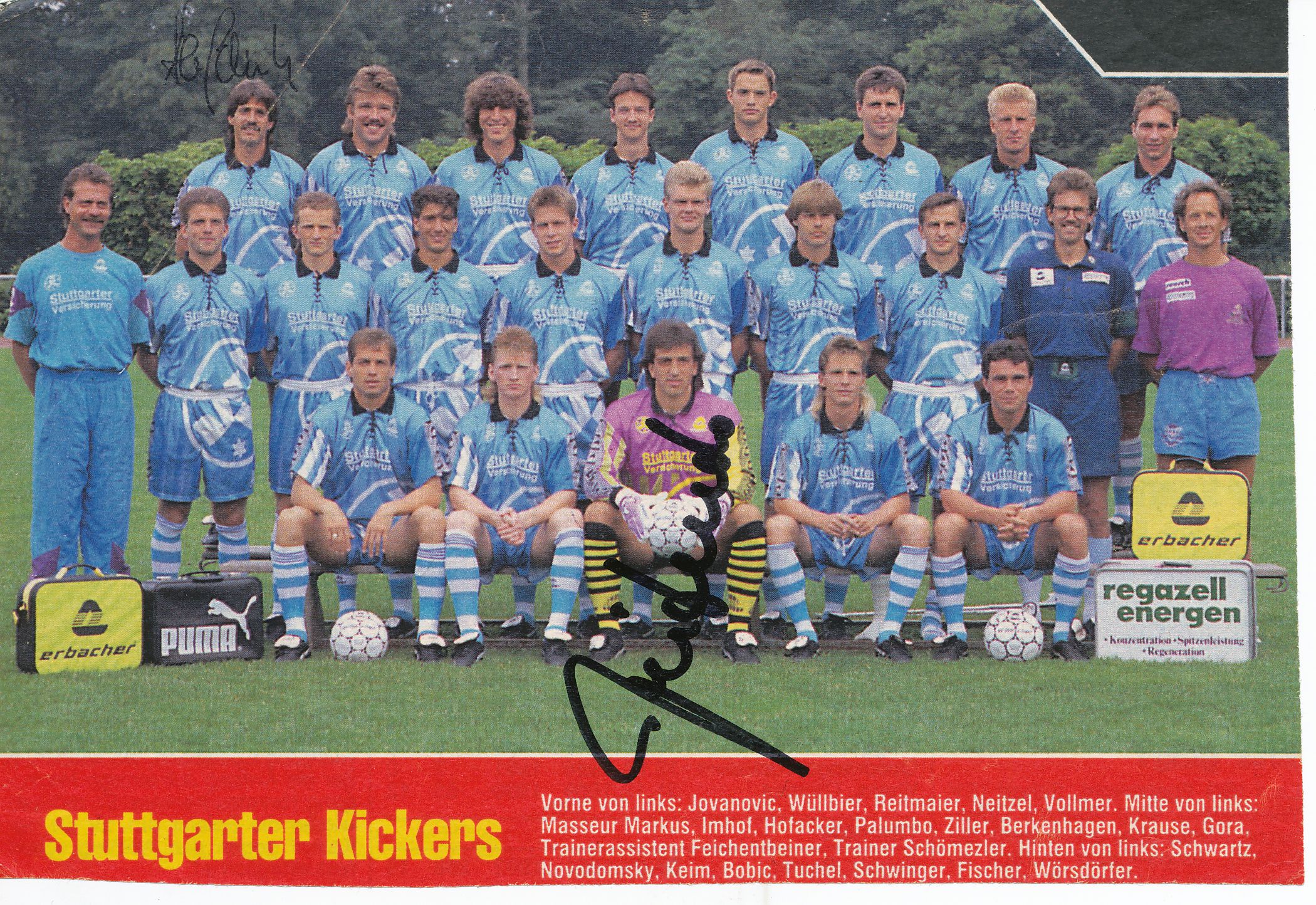 69509 Stuttgarter Kickers 90er Jahre Mannschaftsbild 