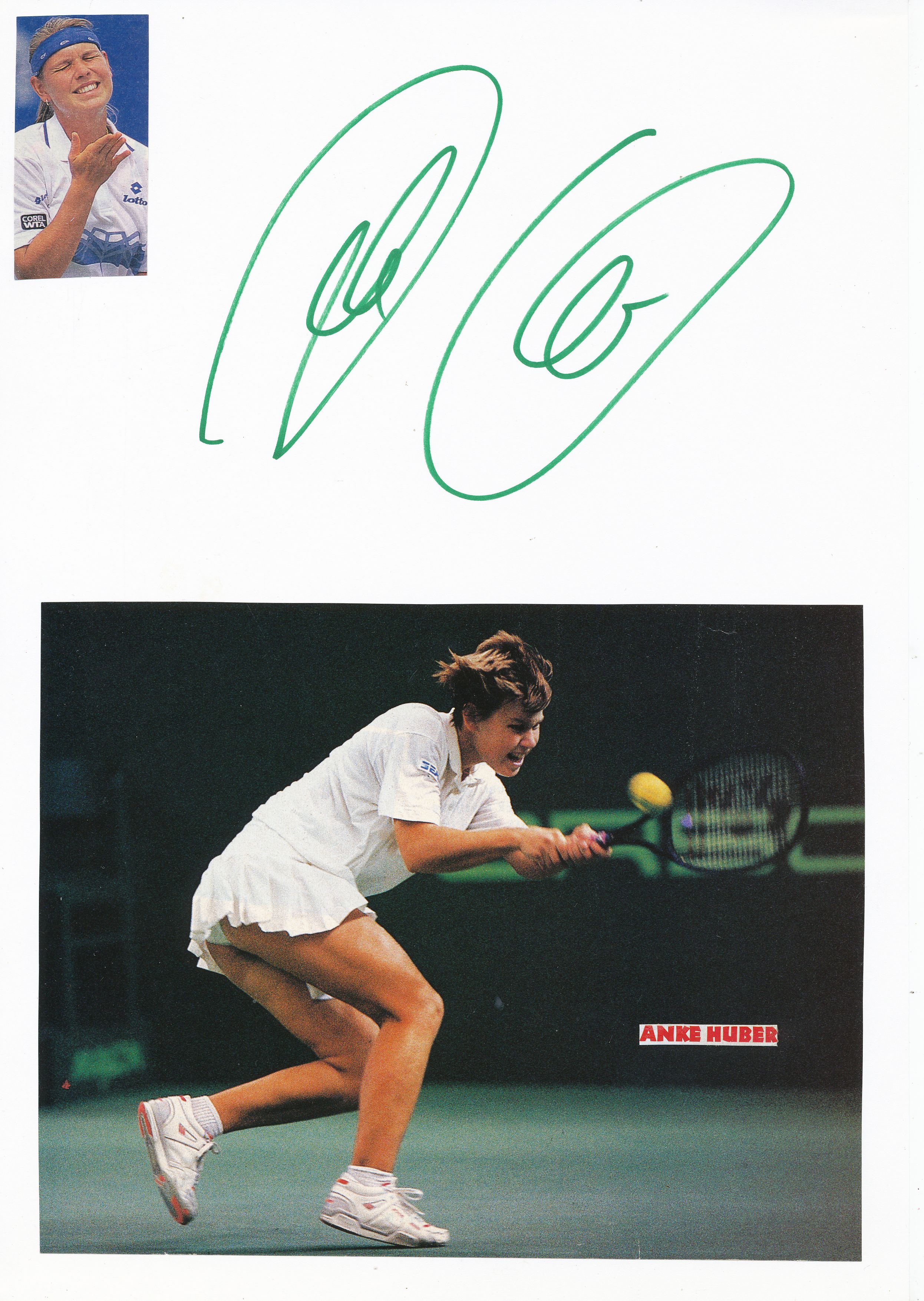 Anke Huber   Tennis 15 x 21 cm Autogrammkarte original signiert 408558 