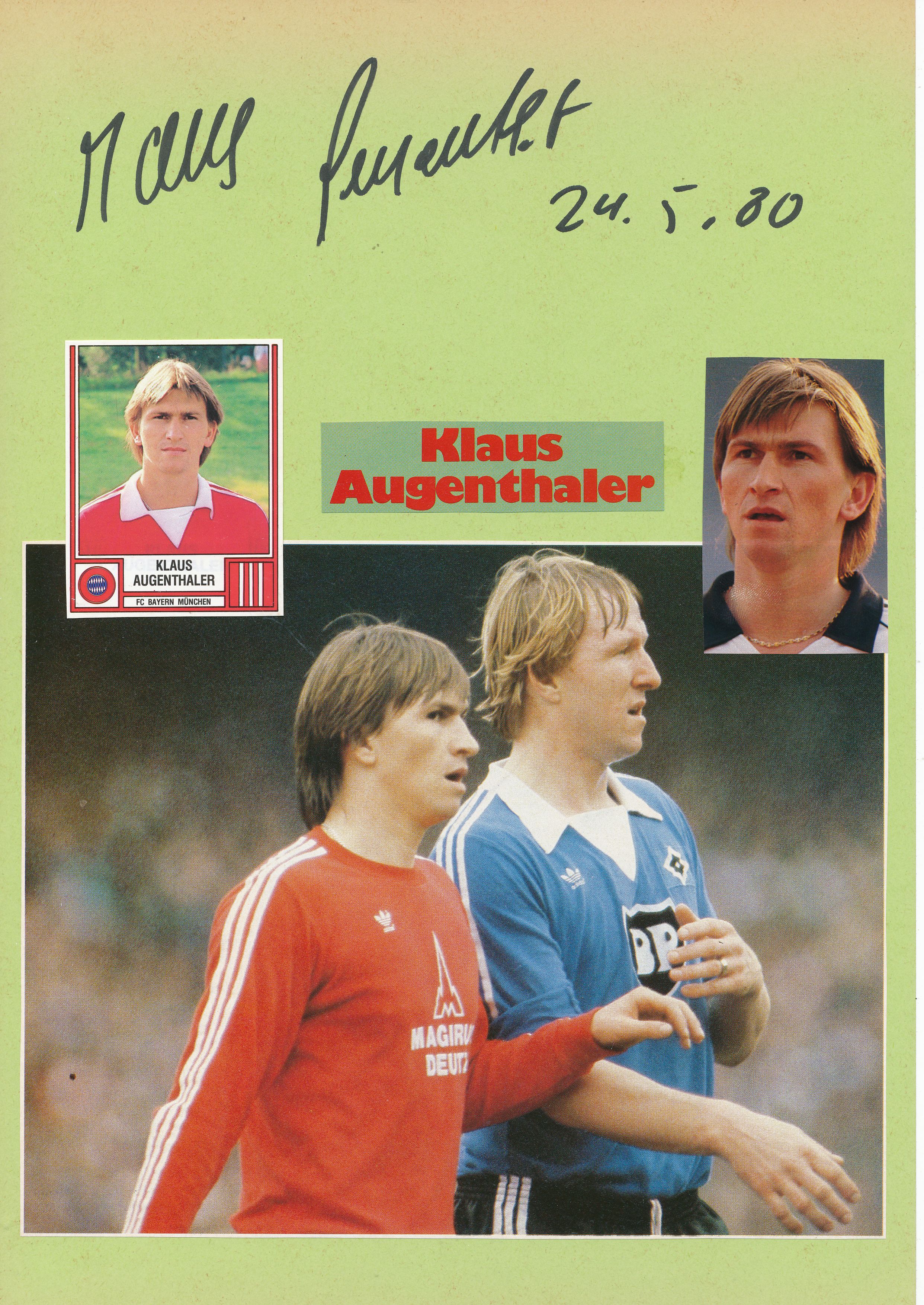 Klaus Augenthaler Autogrammkarte Bayern München 1995-96 Original Signiert 