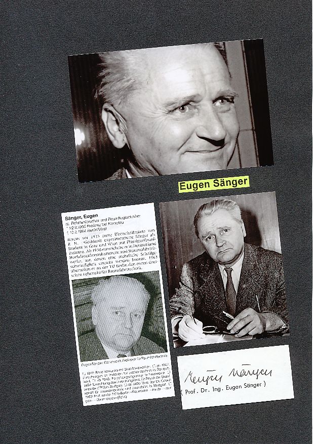 Kelocks Autogramme | Eugen Sänger † 1964 Raumfahrt Pionier Autogramm Karte original signiert | online kaufen