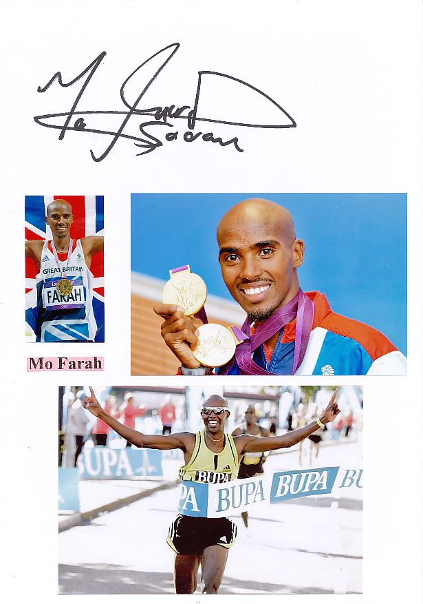 Kelocks Autogramme | Mo Farah Großbritanien 4 x Olympiasieger
