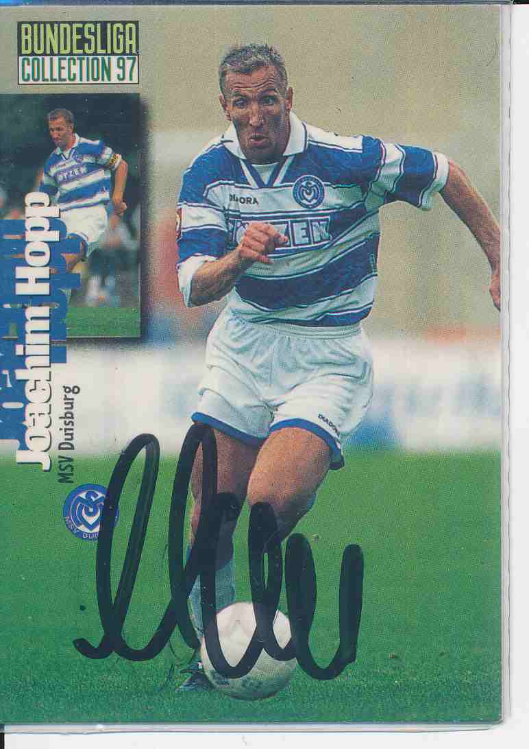 Joachim Hopp Autogrammkarte MSV Duisburg 1996-97 Original Signiert