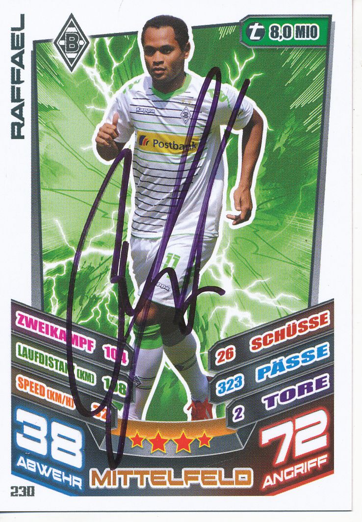 Raffael  Borussia Mönchengladbach Topps Sticker 2015/16 signiert 402081 