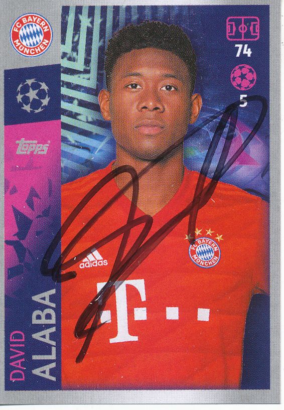 Sticker 80 Panini FC Bayern München 2017/18 David Alaba BAM1718 