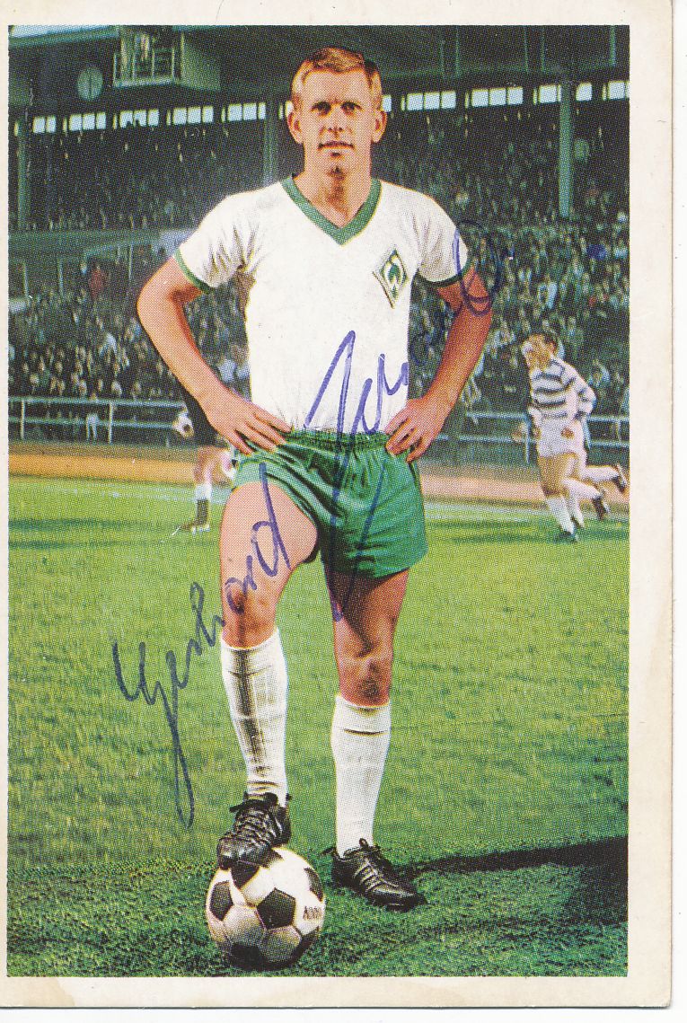 Gerhard Zebrowski  SV Werder Bremen 1967/68  Bergmann Sammelbild signiert 406159