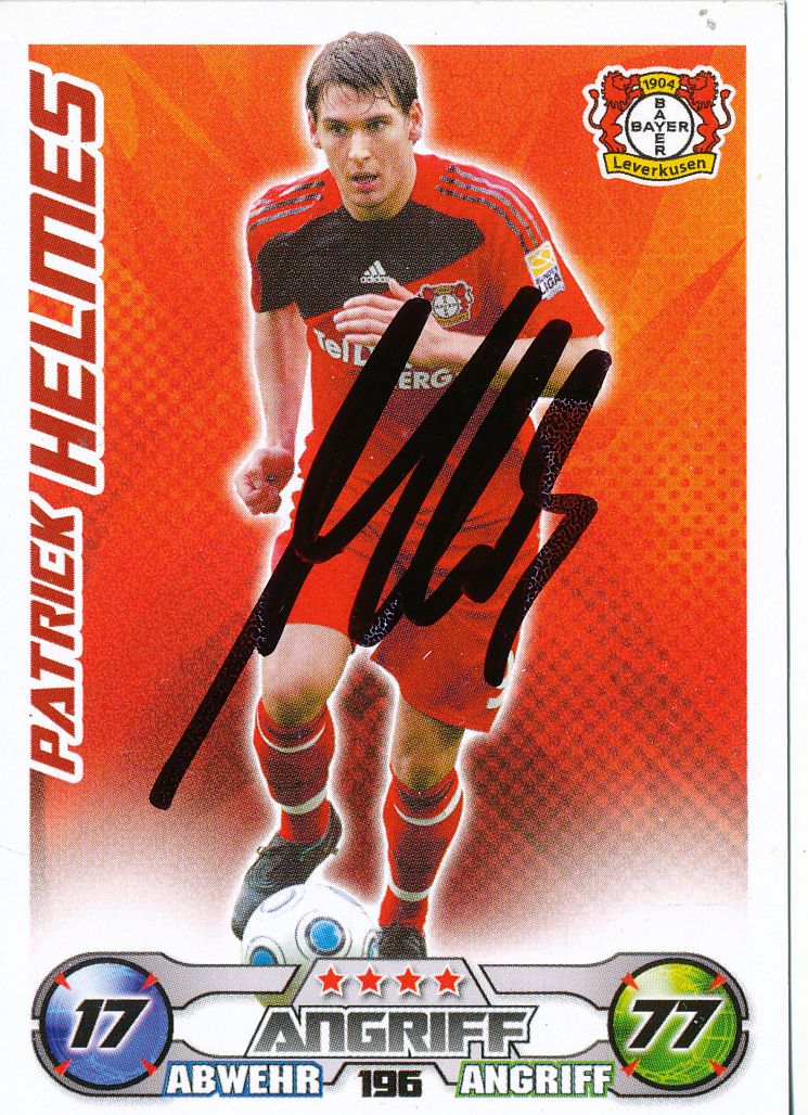 Autogrammkarte Patrick HELMES Saison 2009/2010 Bayer 04 Leverkusen 