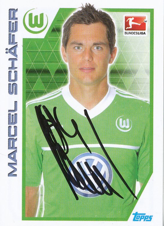 Marcel Schäfer  VFL Wolfsburg  Match Attax Card 2011/12 signiert 400855