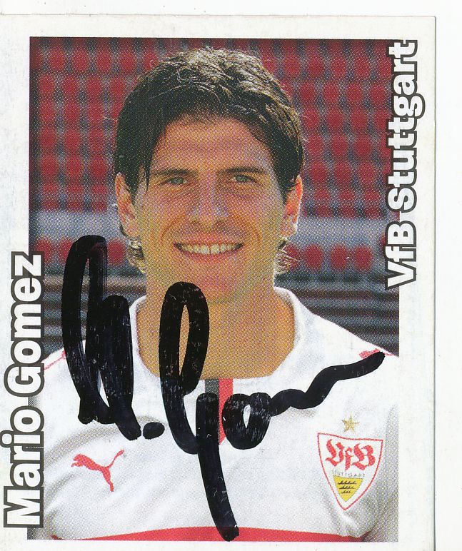 Mario Gomez Autogrammkarte VfB Stuttgart 2008-09 Original Signiert 