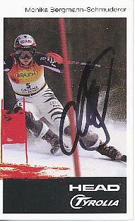 Monika Bergmann-Schmuderer Autogrammkarte Orig.Sign Ski Alpine+58049 A 205542 